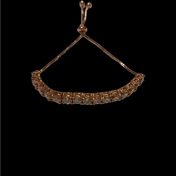 Rose Gold CZ Slide Bracelet - Picture 6 of 9